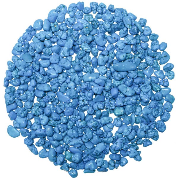 Mini pierres roulées howlite teintée bleue - 7 à 14 mm - 100 grammes. - Photo n°2
