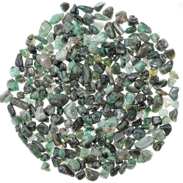 Mini pierres roulées émeraude - 7 à 12 mm - 50 grammes. - Photo n°1
