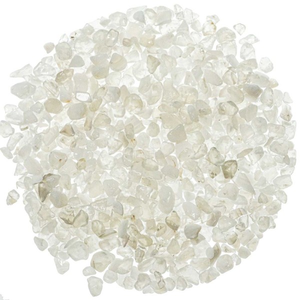 Mini pierres roulées agate blanche ou agate de paix - 5 à 10 mm - 100 grammes. - Photo n°1