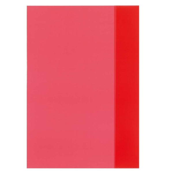 Protège-cahier - A4 - en PP - Rouge transparent - Photo n°1