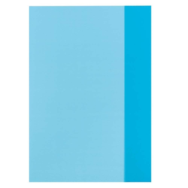 Protège-cahier - A4 - en PP - Bleu transparent - Photo n°1