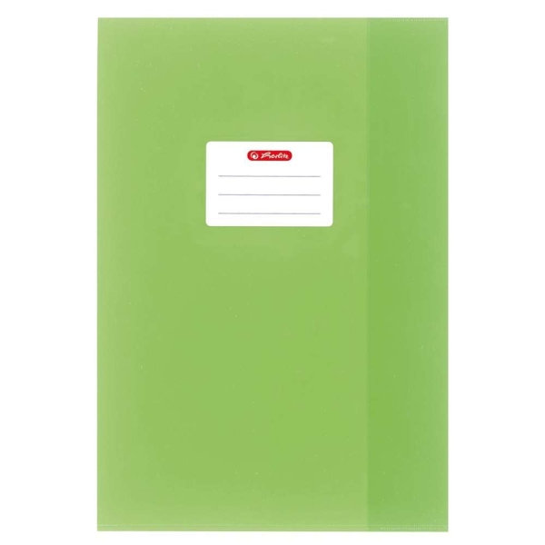 Protège-cahier - A4 - en PP - Gaufré (raphia) - Vert clair - Photo n°1