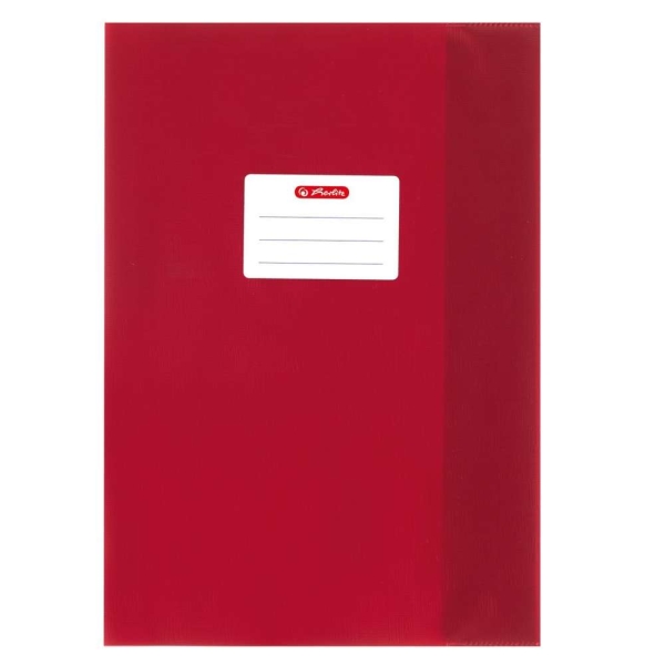 Protège-cahier - A4 - en PP - Gaufré (raphia) - Rouge - Photo n°1