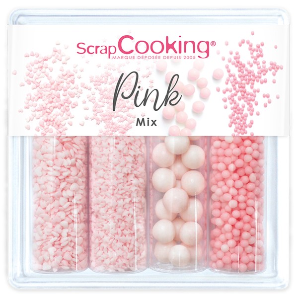 Décors en sucre - Pink Mix - 68 g - 4 pcs - Photo n°1