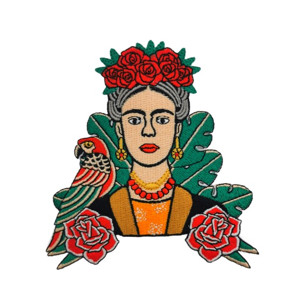 Patch Frida Kahlo,  écusson thermocollant pour personnalisation vêtement,  10cm - Photo n°1