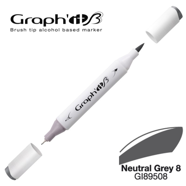 Graph'it brush marqueur à alcool 9508 - Neutral grey 8 - Photo n°1