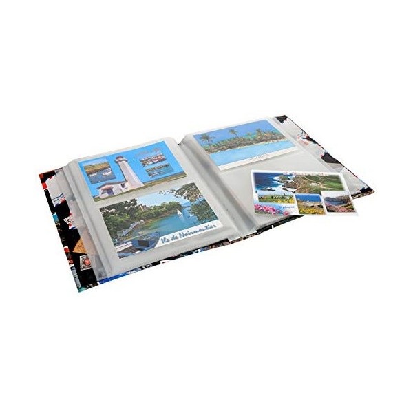 Album de collection pour cartes postales 200 cartes 20 x 25,5 cm Exacompta - Photo n°2
