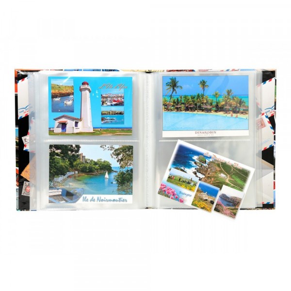 Album de collection pour cartes postales 200 cartes 20 x 25,5 cm Exacompta - Photo n°3
