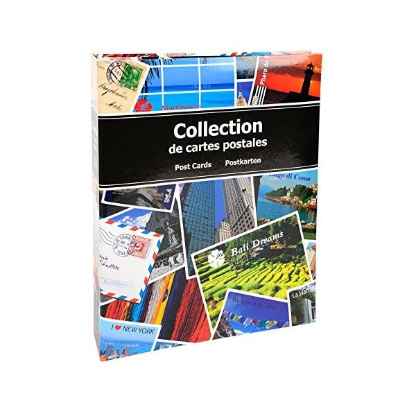 Album de collection pour cartes postales 200 cartes 20 x 25,5 cm Exacompta - Photo n°1