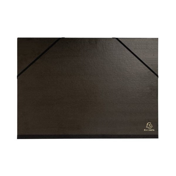 Carton à dessin A3 32x45 cm kraft vernis noir avec élastiques Exacompta - Photo n°1