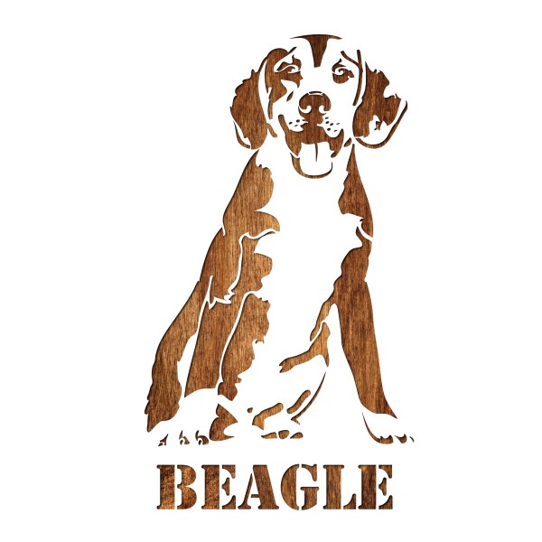 Pochoir A4  (21 x 29,7 cm) en plastique Mylar Chien Beagle - Photo n°1