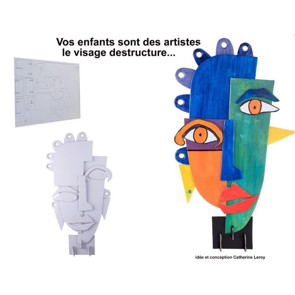 Visage déstructuré selon Picasso - Photo n°1