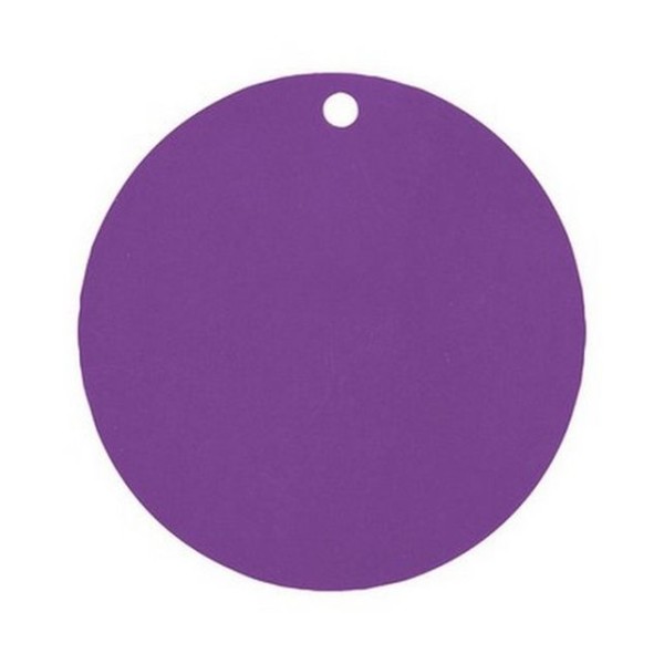 Marque place porte nom étiquette ronde violette x10 - Photo n°1