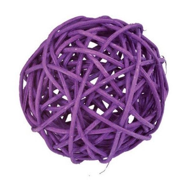 Assortiment de boules de rotin violette - Photo n°1