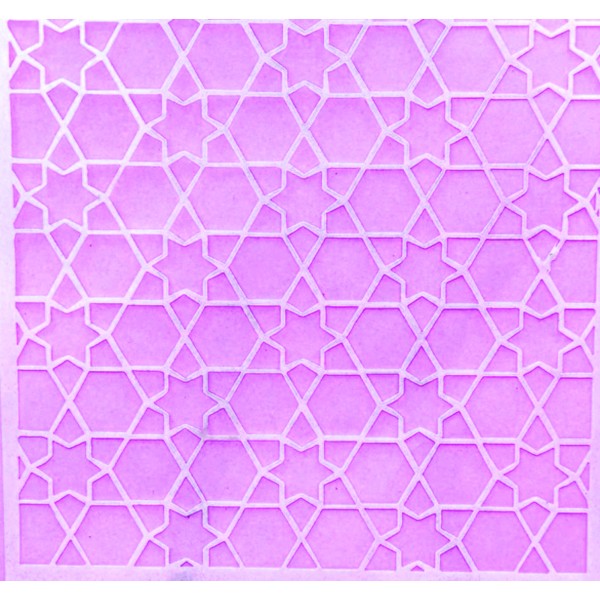 POCHOIR PLASTIQUE 13*13cm : motif géométrie (24) - Photo n°1