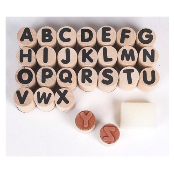 Tampons bois alphabet - Photo n°2