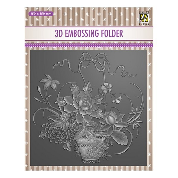 Embossing folder classeur de gaufrage 15 x 14,5 cm FLOWER BOUQUET 030 - Photo n°1