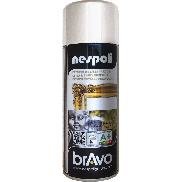 Bombe de peinture professionnelle Nespoli - chrome argent - Photo n°1