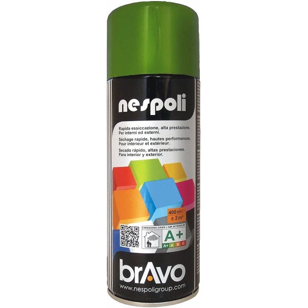 Bombe de peinture professionnelle Nespoli effet satiné vert olive - Photo n°1