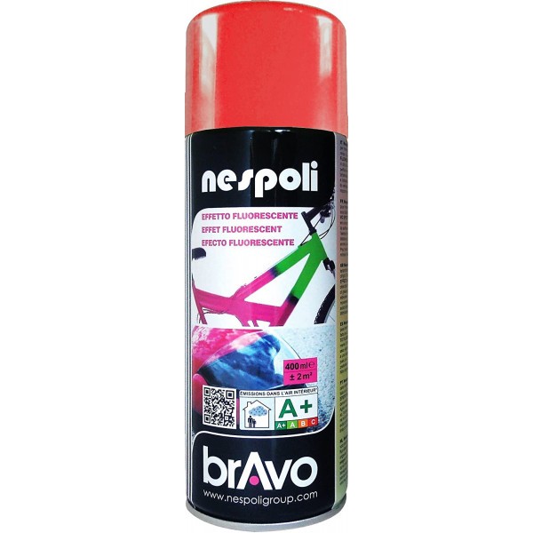 Bombe de peinture professionnelle Nespoli - rouge fluo - Photo n°1
