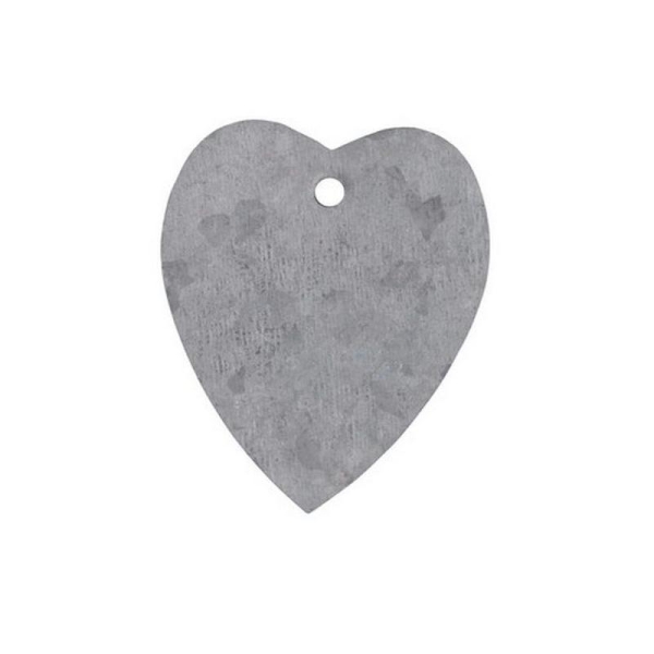 Marque place porte nom étiquette coeur en zinc - Photo n°1