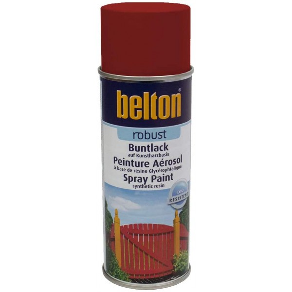 Bombe de peinture Belton Robust RAL 3000 Rouge feu 400ml - Photo n°1