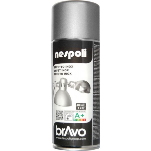 Bombe de peinture Bravo Nespoli - effet inox 400ml - Photo n°1
