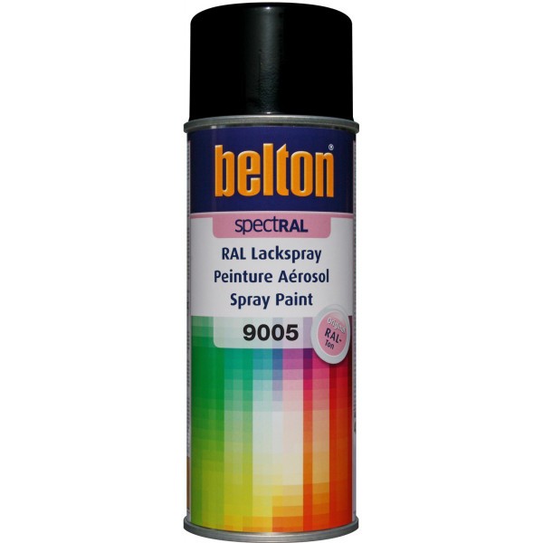 Bombe de peinture Belton Spectral RAL9005 Noir foncé mat 400ml - Photo n°1