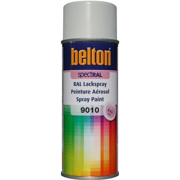 Bombe de peinture Belton Spectral RAL9010 Blanc mat 400ml - Photo n°1