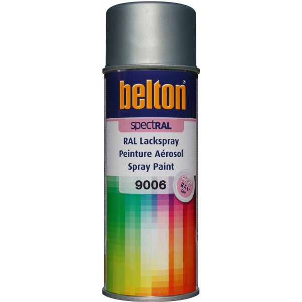 Bombe de peinture Belton Spectral RAL9006 Aluminium blanc 400ml - Photo n°1