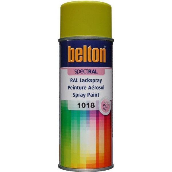 Bombe de peinture Belton Spectral RAL1018 Jaune zinc 400ml - Photo n°1
