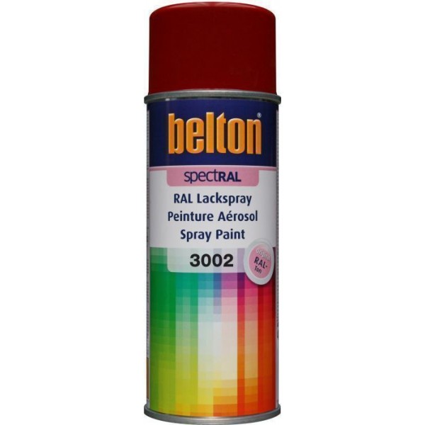 Bombe de peinture Belton Spectral RAL3002 Rouge carmin 400ml - Photo n°1