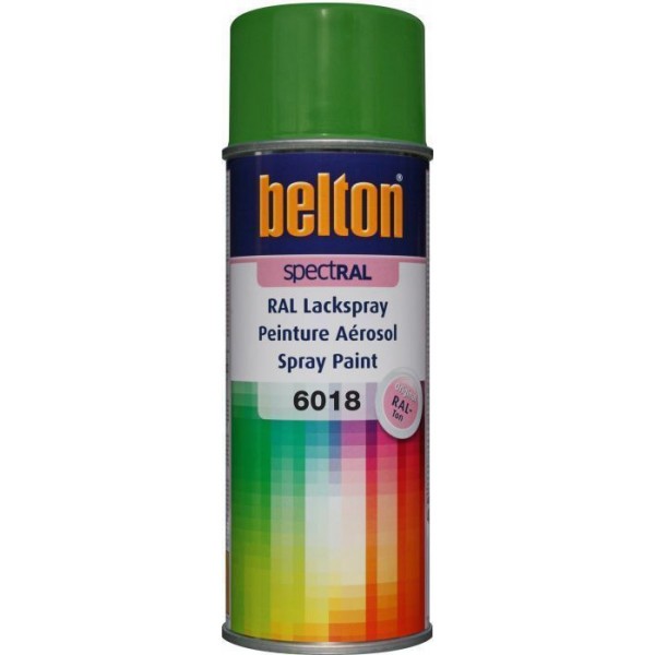 Bombe de peinture Belton Spectral RAL6018 Vert jaune 400ml - Photo n°1