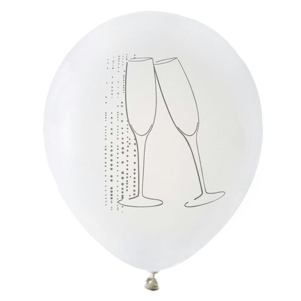 Ballon champagne blanc x 8 - Photo n°1