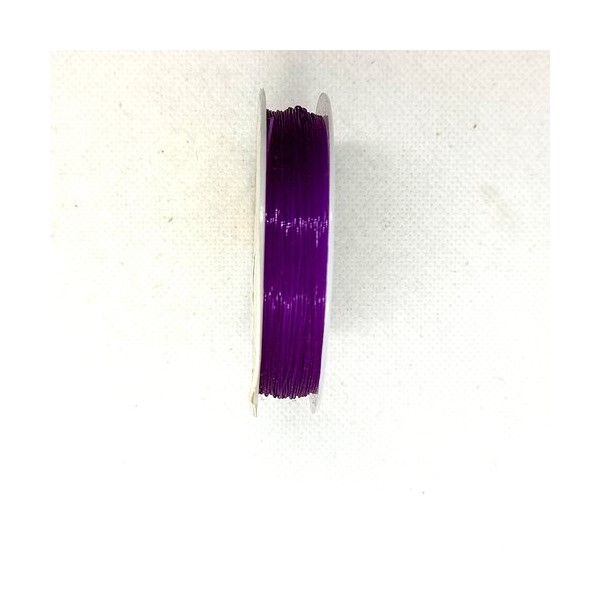 Bobine fil nylon élastique violet - 10m - 0.5mm - Photo n°1