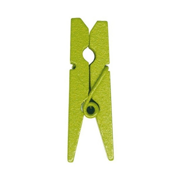 Mini pince à linge vert anis x24 - Photo n°1