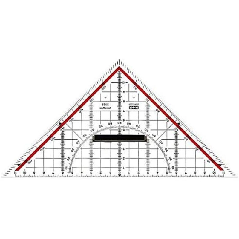 Equerre géométrique, plexiglas - Hypoténuse : 230 mm - Equerres et règles -  Creavea