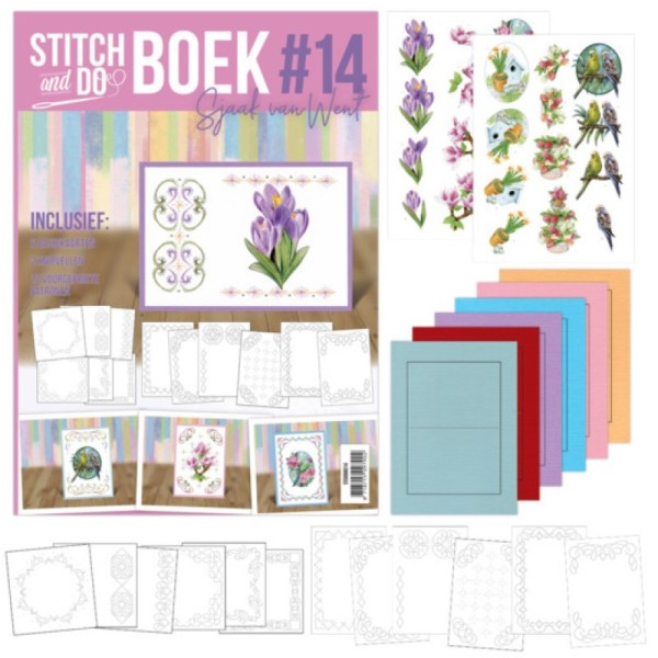 Stitch and Do Livre n°14 - Kit Carte 3D à broder - Fleurs et oiseaux - Photo n°1