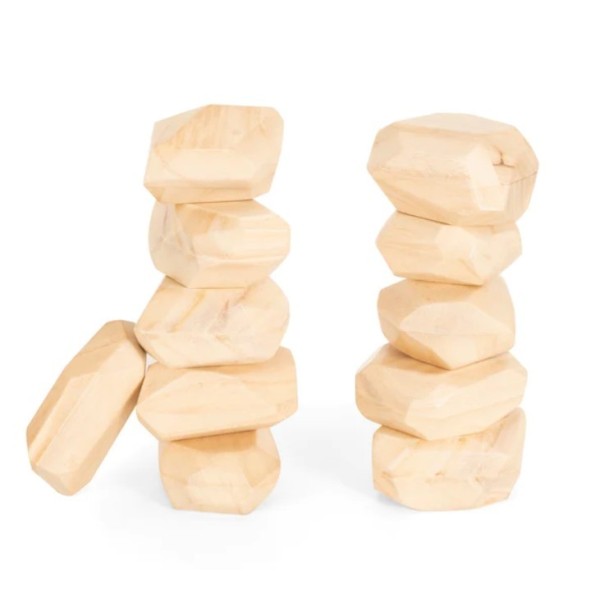 Grandes pierres d'équilibre naturelles en bois x20 - Photo n°2