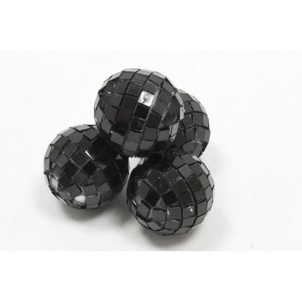 Mini boules à facettes noire x4 - Photo n°1