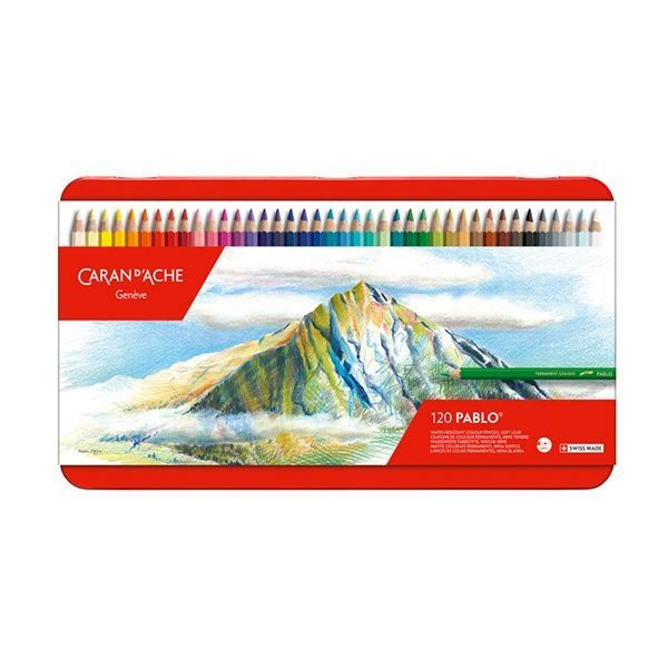 Boîte de 120 crayons de couleur Caran d'Ache Pablo couleur permanente - Photo n°1