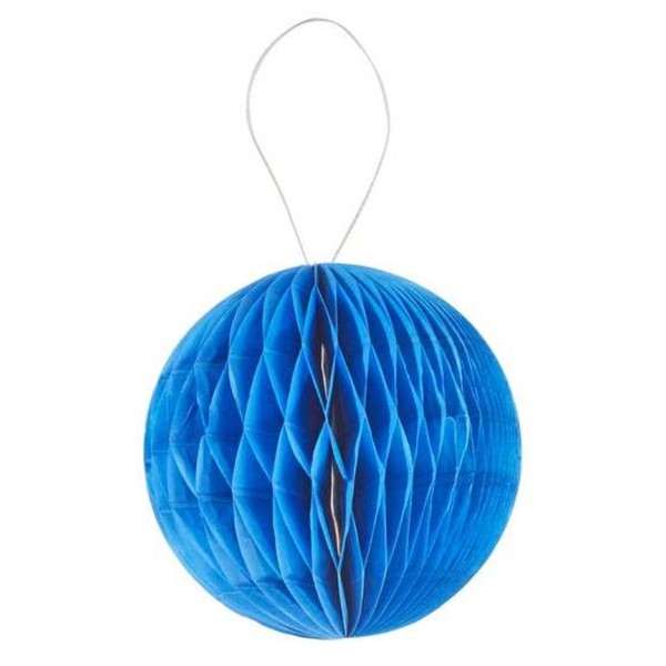 Boule alvéolee 3D 15cm bleu x2 - Photo n°1