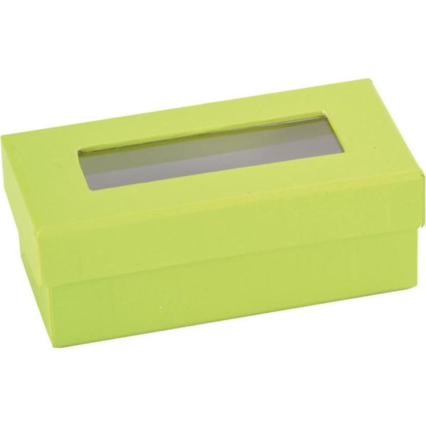 Mini boite à dragées rectangulaire vert anis lot de 6 - Photo n°1