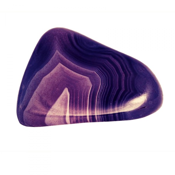 1 X grosse pierre roulée en agate agathe violet violette - Photo n°2