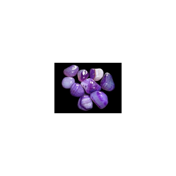 1 X grosse pierre roulée en agate agathe violet violette - Photo n°4