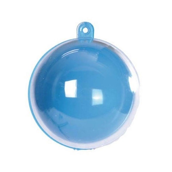 Boule transparente plexi turquoise Lot de 10 - Photo n°1