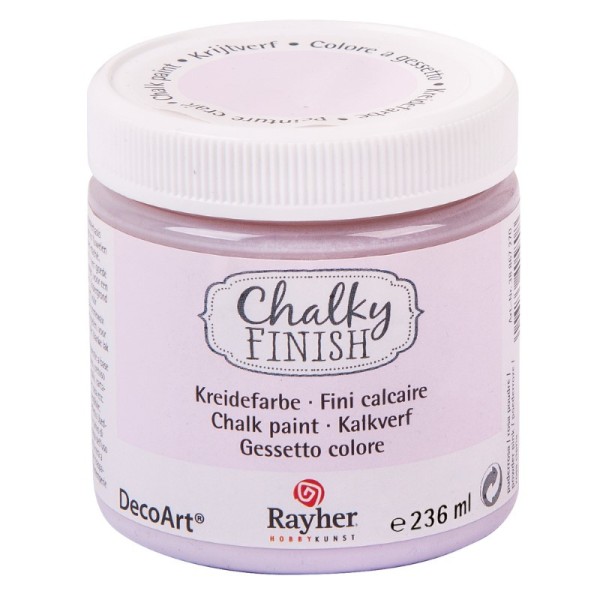 Peinture Chalky Finish Rayher - 236 ml - Rose poudré - Photo n°1