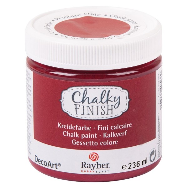 Peinture Chalky Finish Rayher - 236 ml - Rouge bourgogne - Photo n°1