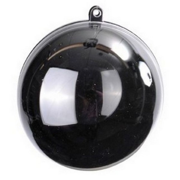 Boule transparente plexi noire Lot de 10 - Photo n°1