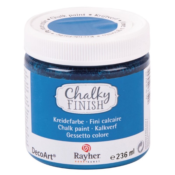 Peinture Chalky Finish Rayher - 236 ml - Bleu azur - Photo n°1